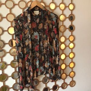 Sezane Chemise Lives in Imprime Fleurs Miel